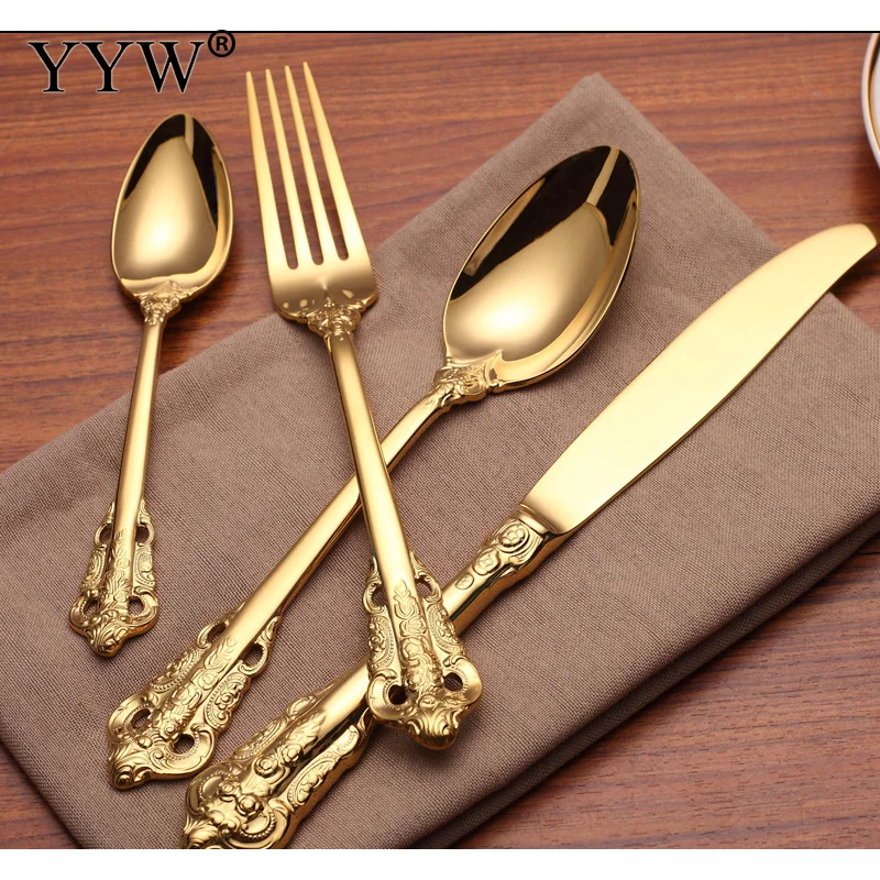 Stainless Steel Restaurant Cutlery Set Portable Steak Knife Spoon Fork Dinner Knife Flatware Dinnerware Tableware Set Talheres
Stainless Steel Restaurant Cutlery Set Portable Steak Knife Spoon Fork Dinner Knife Flatware Dinnerware Tableware Set Talheres
