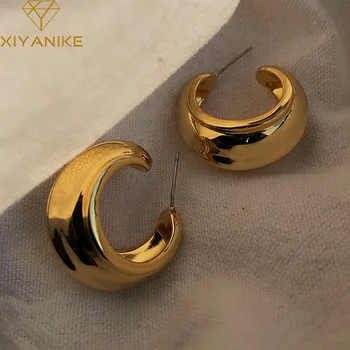 XIYANIKE 925 Sterling Silver Gold-plated Earrings Vintage Elegant Round Stud Earrings Fine Jewelry for Women Prevent Allergy
XIYANIKE 925 Sterling Silver Gold-plated Earrings Vintage Elegant Round Stud Earrings Fine Jewelry for Women Prevent Allergy