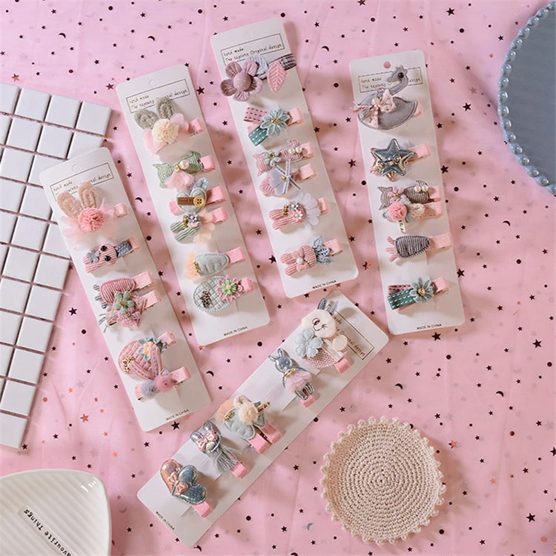 6pcs/set New Winter Fabric Children Hair Clips Cute Cartoon Hairpins Girls Hair Accessories Bunny Star Flower Shape Headwear
6pcs/set New Winter Fabric Children Hair Clips Cute Cartoon Hairpins Girls Hair Accessories Bunny Star Flower Shape Headwear