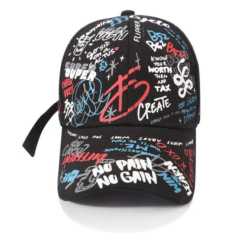 Бейсбольная кепка с надписью граффити солнцезащитная Кепка в стиле хип хоп