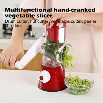 Vegetable Cutter Slicer Multi-function Hand-cranking Stainless Steel Chopper Blades Peeler Spiralizer Kitchen Tool for Potato
Vegetable Cutter Slicer Multi-function Hand-cranking Stainless Steel Chopper Blades Peeler Spiralizer Kitchen Tool for Potato