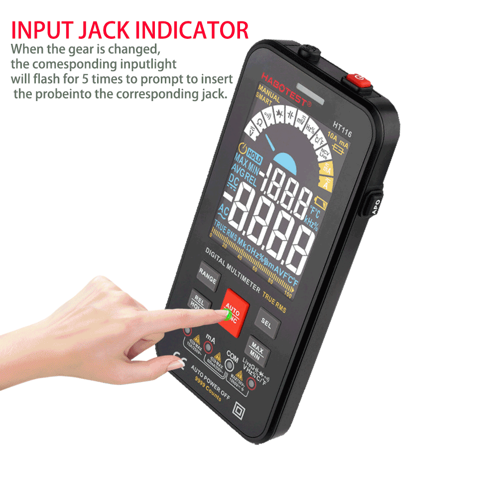 Generic Digital Multimeter 9999 Counts Smart Auto Range Multifunction