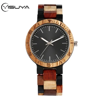 YISUYA Simple Wood Watch Men's Watch Unique Mixed Color Handmade Full Wooden Bangle Quartz Watch Fashion Male Hour Luxury Clcok
YISUYA Simple Wood Watch Men's Watch Unique Mixed Color Handmade Full Wooden Bangle Quartz Watch Fashion Male Hour Luxury Clcok