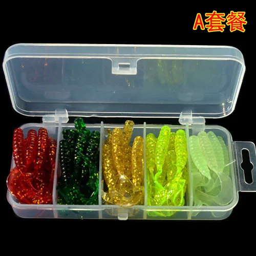 Chang Fishing Boxed 5cm Single Pole Curly Tail Maggots Set 50 Pretend Artificial Bait Artificial Lure Fishing Gear Wholesale
Chang Fishing Boxed 5cm Single Pole Curly Tail Maggots Set 50 Pretend Artificial Bait Artificial Lure Fishing Gear Wholesale