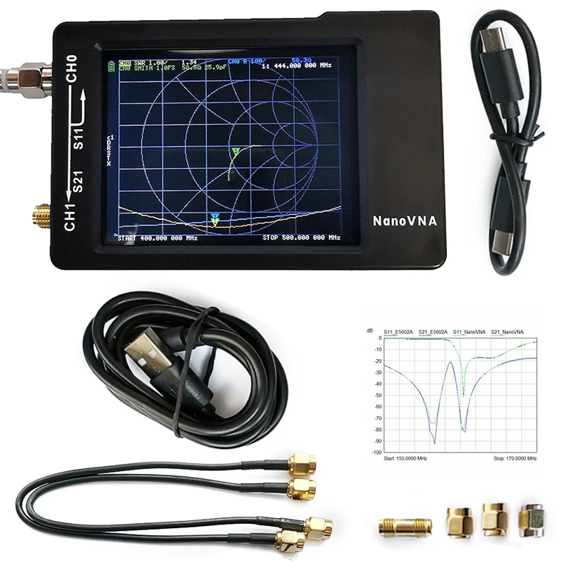 1 set NanoVNA-H Vector Network Antenna Analyzer 50KHz-900MHz MF HF VHF UHF Network Analyzer Standing Wave
1 set NanoVNA-H Vector Network Antenna Analyzer 50KHz-900MHz MF HF VHF UHF Network Analyzer Standing Wave