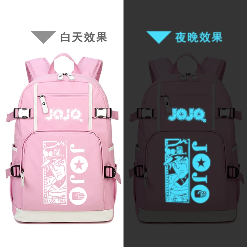 JoJo's Bizarre Adventure Women Pink Backpack Waterproof Travel Bagpack Anime Bookbag Kujo Jotaro School Bags for Teenage Girls
JoJo's Bizarre Adventure Women Pink Backpack Waterproof Travel Bagpack Anime Bookbag Kujo Jotaro School Bags for Teenage Girls