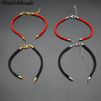Red / Black Color 2.5mm Thickness Braided Thread Lobster Clasps Extender Chains Bracelet Cord
Red / Black Color 2.5mm Thickness Braided Thread Lobster Clasps Extender Chains Bracelet Cord