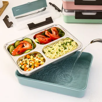 304 Stainless Steel Lunch Box With Spoon Thermal Leak-proof Bento Box Microwave Tableware School Office Portable Food Container
304 Stainless Steel Lunch Box With Spoon Thermal Leak-proof Bento Box Microwave Tableware School Office Portable Food Container