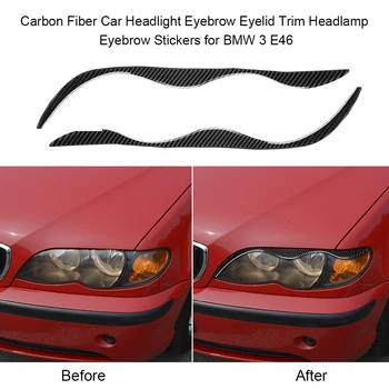 Carbon Fiber Headlights Eyebrows Eyelids Car Stickers for BMW 3 E46 1999-2004 Front Headlamp Eyebrows accessories
Carbon Fiber Headlights Eyebrows Eyelids Car Stickers for BMW 3 E46 1999-2004 Front Headlamp Eyebrows accessories