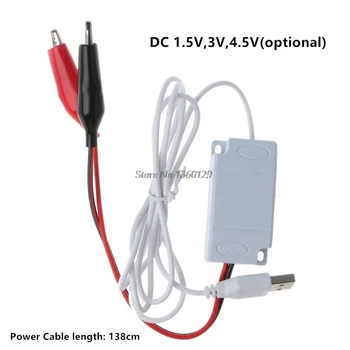 138cm AA AAA Battery Eliminator USB 5V to 1.5V/3V4.5V Step-down Clip Cable Voltage Converter Line For Clocks Remote Control Toys
138cm AA AAA Battery Eliminator USB 5V to 1.5V/3V4.5V Step-down Clip Cable Voltage Converter Line For Clocks Remote Control Toys