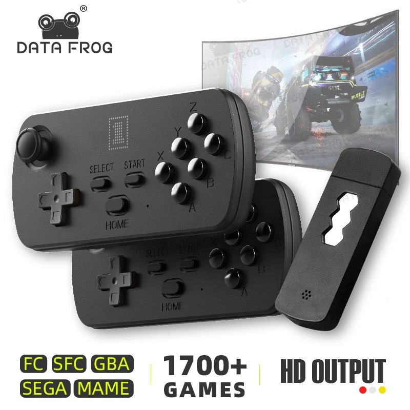 DATA FROG USB Wireless Handheld TV Video Game Console Build In 1700+ Classic Games 4K Retro Game Console Dual Players HD Output
DATA FROG USB Wireless Handheld TV Video Game Console Build In 1700+ Classic Games 4K Retro Game Console Dual Players HD Output