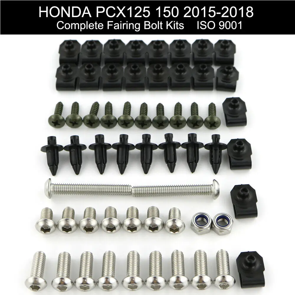 For Honda PCX125 PCX150 2015 2016 2017 2018 Motorcycle Full Fairing Bolts Kit Fairing Clip Speed Nuts Body Screw Stainless Steel
For Honda PCX125 PCX150 2015 2016 2017 2018 Motorcycle Full Fairing Bolts Kit Fairing Clip Speed Nuts Body Screw Stainless Steel