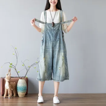 NINI WONDERLAND Spring Denim Overalls Pants 2020 Women Hole Calf Length Pants Summer Mori Girl Jumpsuits Casual Loose Trousers
NINI WONDERLAND Spring Denim Overalls Pants 2020 Women Hole Calf Length Pants Summer Mori Girl Jumpsuits Casual Loose Trousers