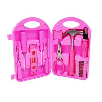 Multi functional hand tool set Pink toolbox Hardware tool combination Pliers screwdrivers hammers hand tools 
Multi functional hand tool set Pink toolbox Hardware tool combination Pliers screwdrivers hammers hand tools