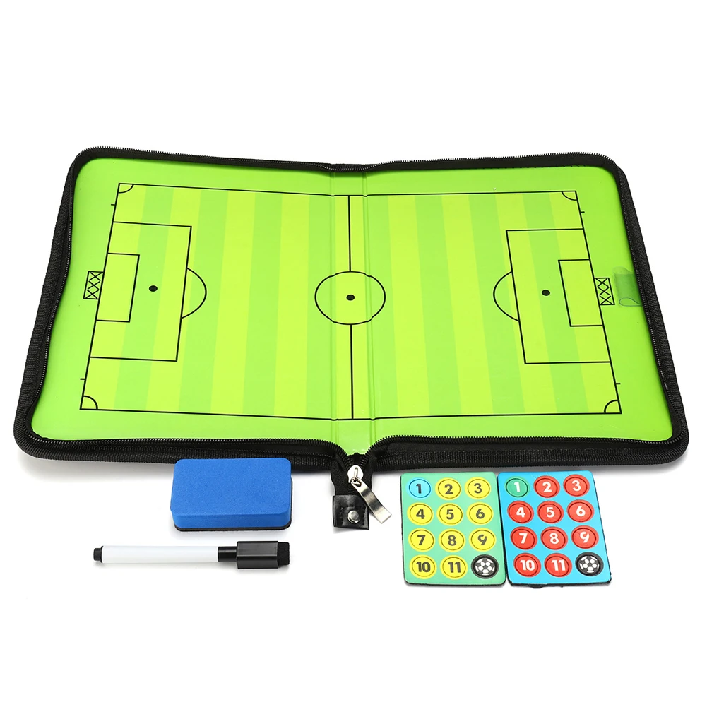 Portable Leather Magnetic Foldable Football Tactical Board Training Coaching Kit + 24pcs Magnets for Tactic Drawing or Noting
Portable Leather Magnetic Foldable Football Tactical Board Training Coaching Kit + 24pcs Magnets for Tactic Drawing or Noting