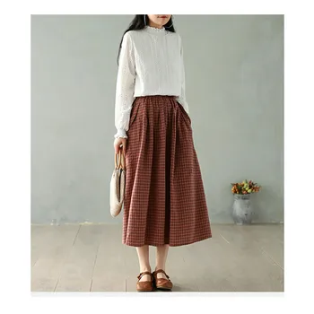 Spring new cotton plaid skirt women literary retro loose mid-length skirt elastic waist Irish style boutique women clothing
Spring new cotton plaid skirt women literary retro loose mid-length skirt elastic waist Irish style boutique women clothing