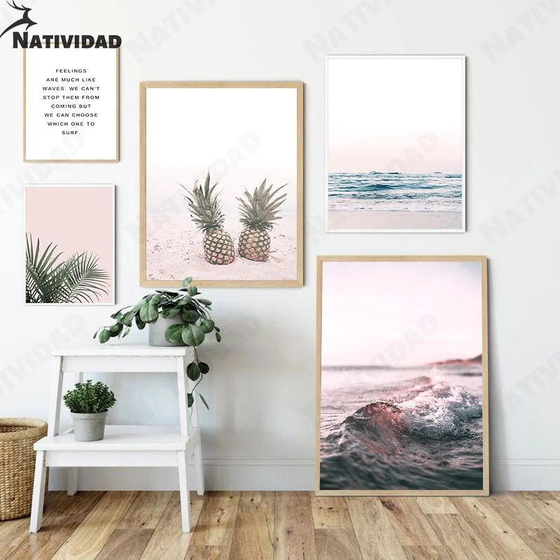 Nordic Natural Landscape Painting Canvas Art Poster Modern Minimalist Wave Pineapple Text Holiday Style Canvas Painting Decor
Nordic Natural Landscape Painting Canvas Art Poster Modern Minimalist Wave Pineapple Text Holiday Style Canvas Painting Decor