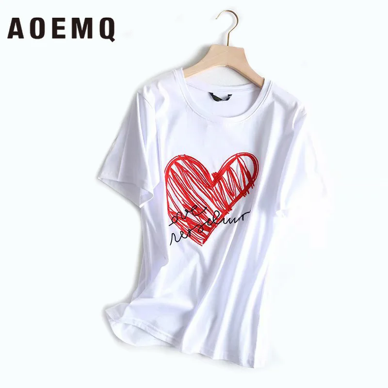 AOEMQ модные футболки черные/белые однотонные стиль унисекс для пар взрослых День