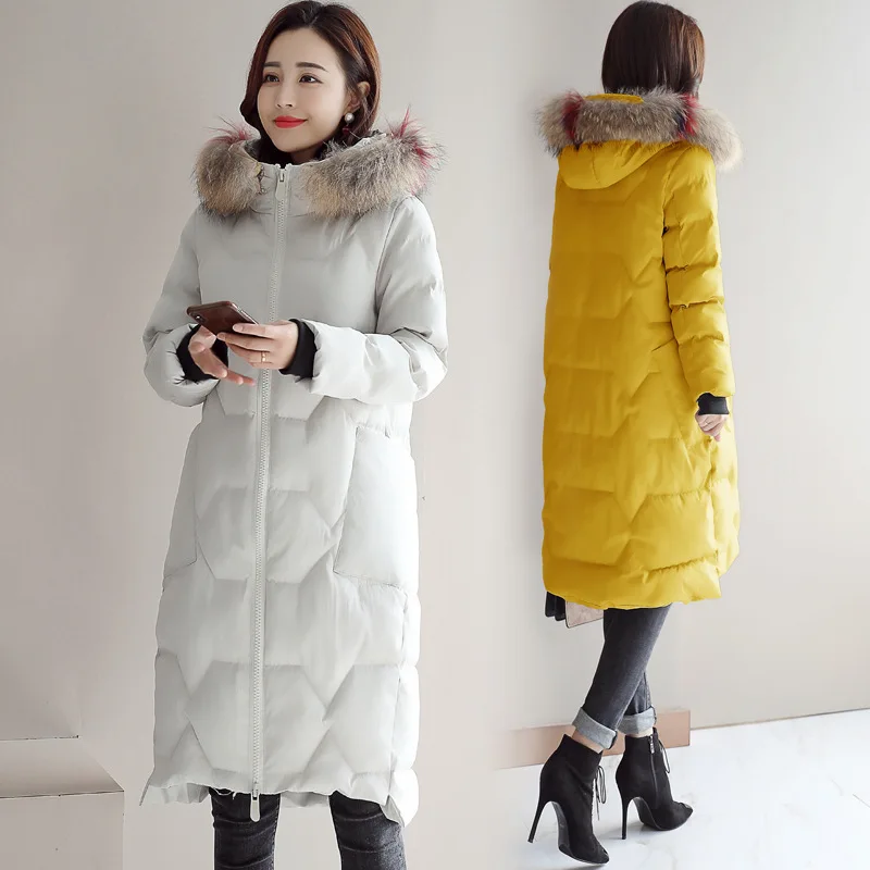Winter down Feather Cotton-padded Clothes Women's Mid-length over-the-Knee 2018 Winter New Style Large Fur Collar Thick Cotton C
Winter down Feather Cotton-padded Clothes Women's Mid-length over-the-Knee 2018 Winter New Style Large Fur Collar Thick Cotton C