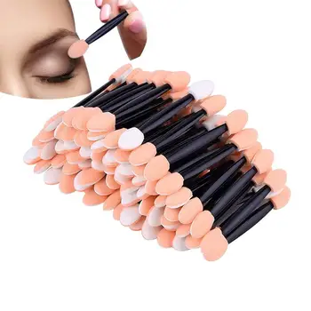 

100PCS Disposable Eyeshadow Brushes Dual Sided Sponge Eye Sets Eye Shadow Brushes Makeups For Cosmetic Applicator Nail Art Tool