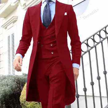 New Arrive Coat Pant Designs Chinese Red Men Suit Classic Gentle mens Tuxedo Prom Blazer Custom 3 Piece Jacket+Vest+Pants
New Arrive Coat Pant Designs Chinese Red Men Suit Classic Gentle mens Tuxedo Prom Blazer Custom 3 Piece Jacket+Vest+Pants