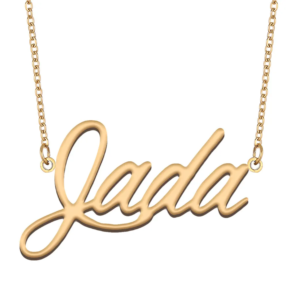 Jada Name Necklace for Women Personalized Stainless Steel Jewelry Gold Plated Nameplate Pendant Femme Mothers Girlfriend Gift
Jada Name Necklace for Women Personalized Stainless Steel Jewelry Gold Plated Nameplate Pendant Femme Mothers Girlfriend Gift