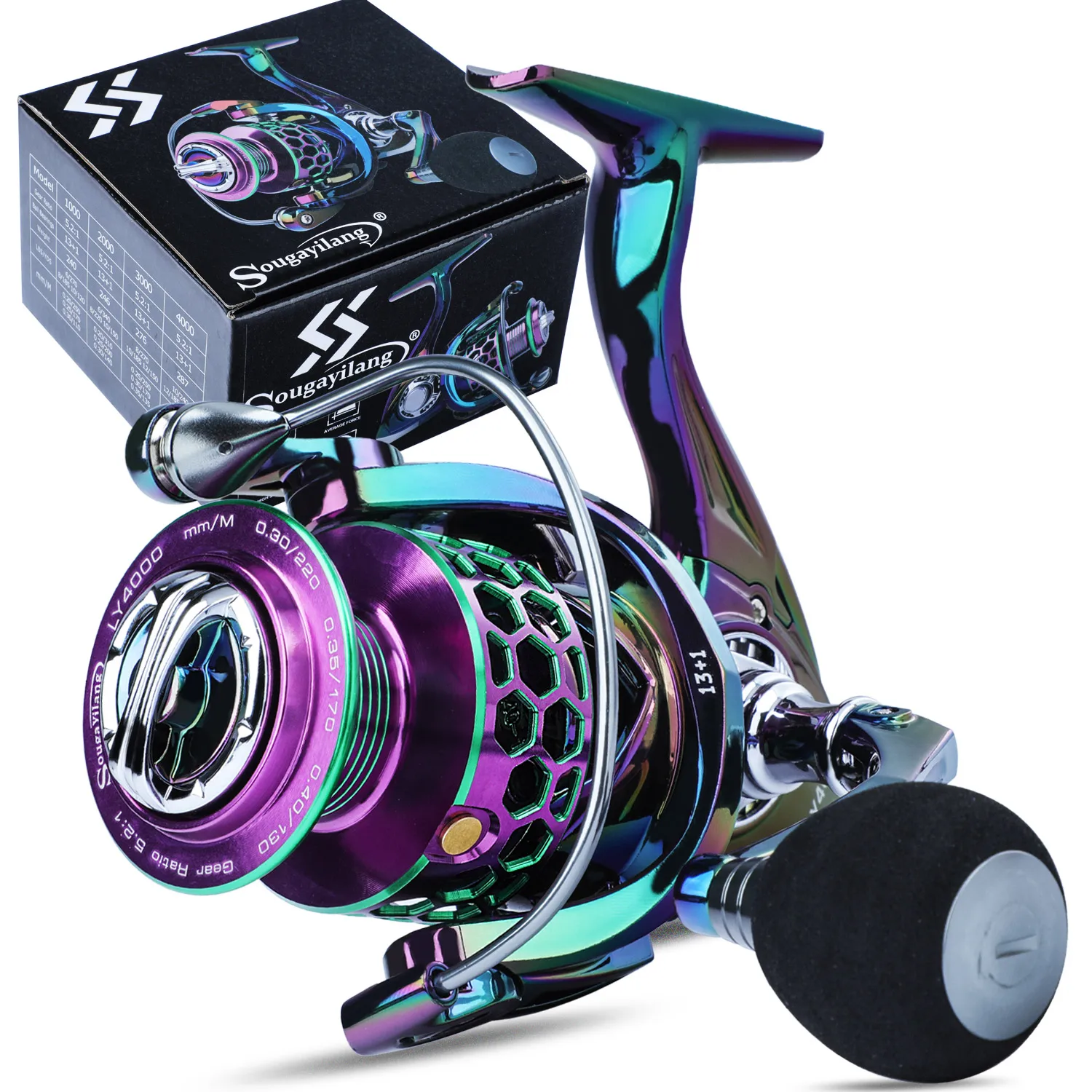 1 Bb Light Weight Ultra Smooth Powerful Spinning Colorful Fishing Reel 13 