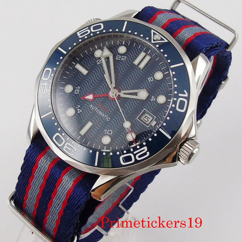 Bliger 41mm GMT Function Automatic Men's Wristwatch Sapphire Crystal Auto Date Nylon Strap Solid Back
Bliger 41mm GMT Function Automatic Men's Wristwatch Sapphire Crystal Auto Date Nylon Strap Solid Back