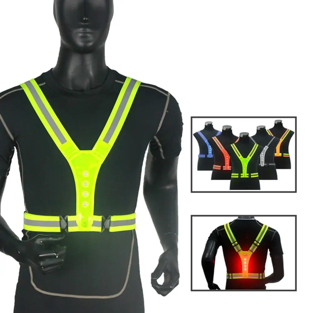 Cycling Safety Vest High Visibility Outdoor Running Cycling LED Reflective Vest Adjustable Elastic Strap Fluorescence Work Whole
Cycling Safety Vest High Visibility Outdoor Running Cycling LED Reflective Vest Adjustable Elastic Strap Fluorescence Work Whole