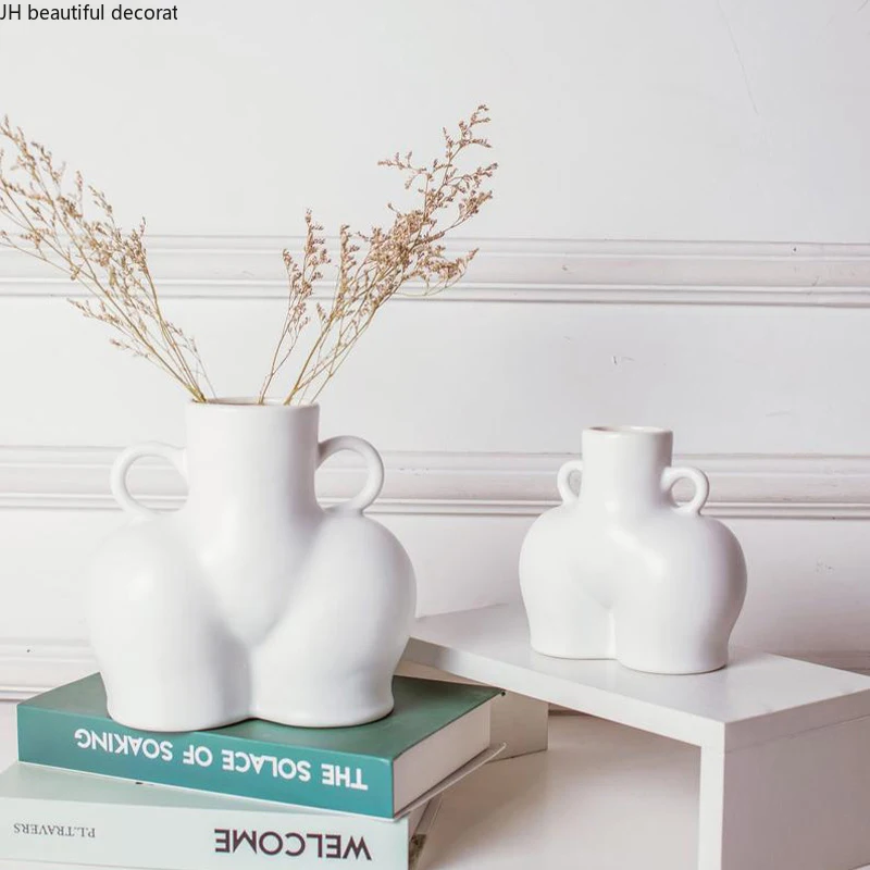 Ceramic Vase Imitation Human Body Butt Dried Flower Flower Arrangement Accessories Countertop Vase Home Living Room Decoration
Ceramic Vase Imitation Human Body Butt Dried Flower Flower Arrangement Accessories Countertop Vase Home Living Room Decoration