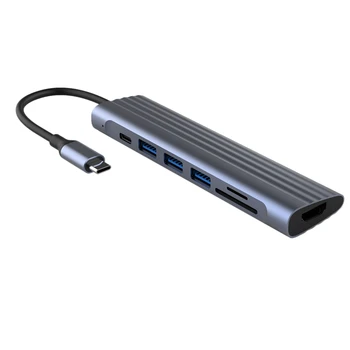 6 in 1 USB C HUB, Docking Station Includes 1XSD + 1XTF + 2XUSB 3.0+ 1XHDMI + 1XPD for PC Laptop
6 in 1 USB C HUB, Docking Station Includes 1XSD + 1XTF + 2XUSB 3.0+ 1XHDMI + 1XPD for PC Laptop