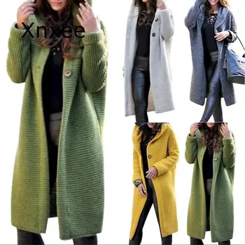 Women Long knitted Cardigan Hooded Sweater Solid Autumn Long Coat Winter Knitting Coat Plus Size 5XL Casual Knittwear
Women Long knitted Cardigan Hooded Sweater Solid Autumn Long Coat Winter Knitting Coat Plus Size 5XL Casual Knittwear