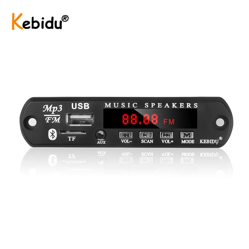 KEBIDU Универсальный 5 В 12 в беспроводной Bluetooth MP3 WMA декодер плата аудио модуль USB SD(TF)