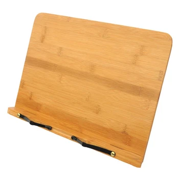Bamboo Book Stand Cookbook Holder Reading Desk Bookrest with 5 Adjustable Height, Foldable Tray and Page Paper Clip Portable Stu 
Bamboo Book Stand Cookbook Holder Reading Desk Bookrest with 5 Adjustable Height, Foldable Tray and Page Paper Clip Portable Stu