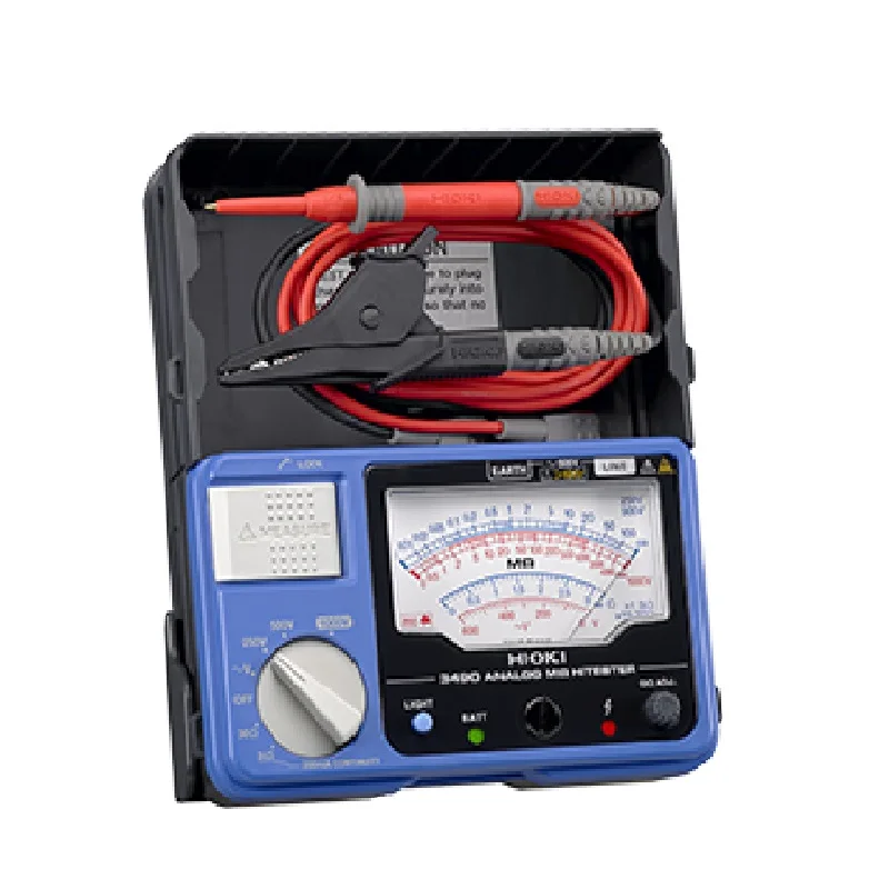 HIOKI 3490 Analog Megohm HiTester 4000 Megohms Resistance 3-Range 250 to 1000V Analog Insulation Tester with Continuity Check