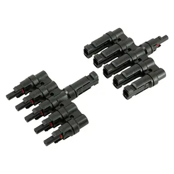 Electrical PV Photovoltaic Connector 1pair x PV T Branch parallel connection 30A solar Panel Cable Wire Connect one in five out
Electrical PV Photovoltaic Connector 1pair x PV T Branch parallel connection 30A solar Panel Cable Wire Connect one in five out