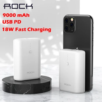 ROCK 9000mAh Mini Protable Power Bank USB PD Fast Charging Powerbank for iPhone/Xiaomi/Samsung/Huawei 5V/3A 
ROCK 9000mAh Mini Protable Power Bank USB PD Fast Charging Powerbank for iPhone/Xiaomi/Samsung/Huawei 5V/3A