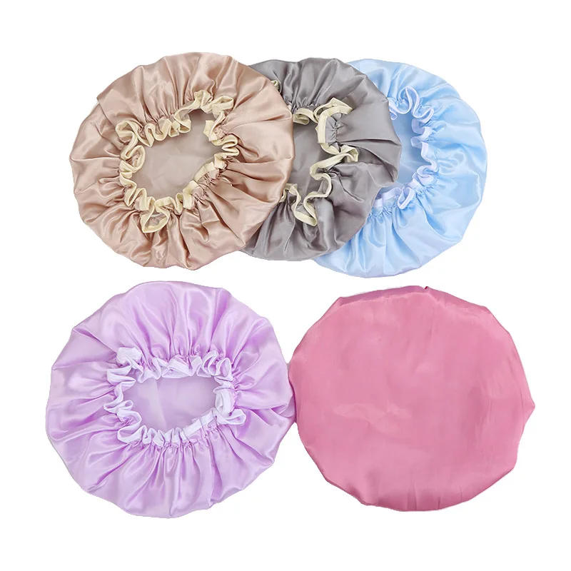1PC Satin Shower Cap Elastic Bath Hat Reusable Waterproof Thick Women Shower Cap Hair Cover Hair Styling Bathroom Products
1PC Satin Shower Cap Elastic Bath Hat Reusable Waterproof Thick Women Shower Cap Hair Cover Hair Styling Bathroom Products