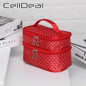 Travel Toiletry Polyester Makeup Bag with Mirror Dot Pattern Double Layer Large Capacity Portable Zipper Holder Women Waterproof
Travel Toiletry Polyester Makeup Bag with Mirror Dot Pattern Double Layer Large Capacity Portable Zipper Holder Women Waterproof