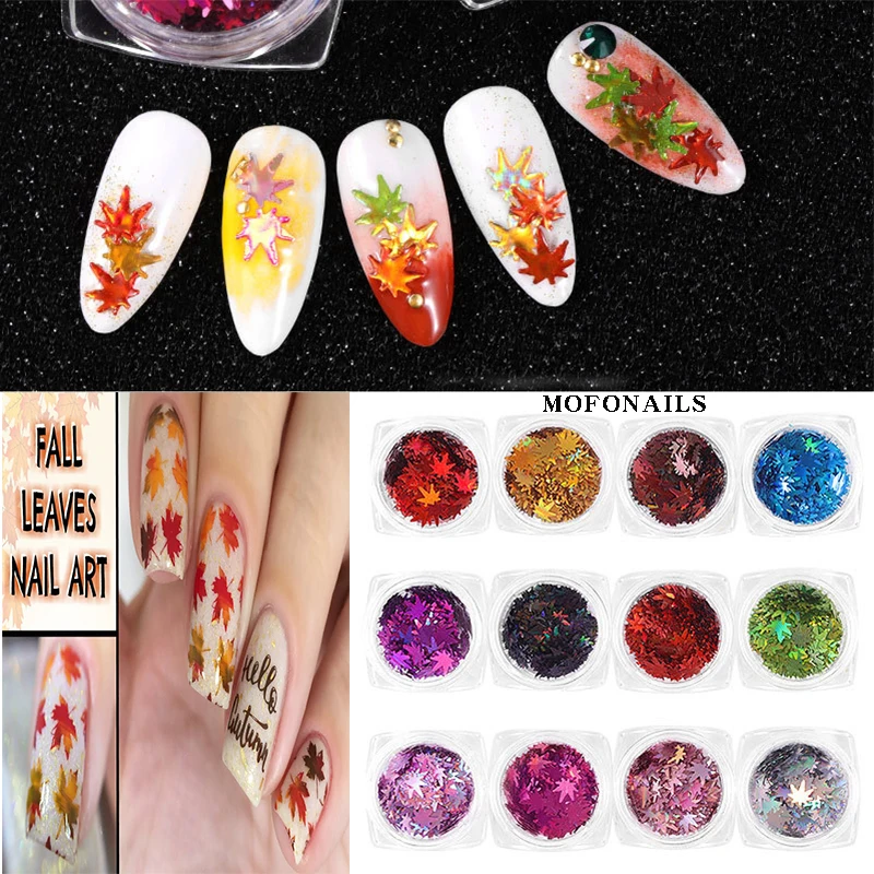 12 Boxes/set Nail Flakes Holographic Multicolor Glitter Sequin Flake Fall Autumn Maple Designs Flake Sequin For Nail Art Glitter 
12 Boxes/set Nail Flakes Holographic Multicolor Glitter Sequin Flake Fall Autumn Maple Designs Flake Sequin For Nail Art Glitter
