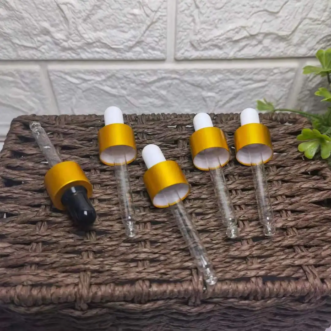 18/410 18/415 shiny gold silver smooth glass pipette aluminum dropper caps essential oil bottle boston dropper bottle
18/410 18/415 shiny gold silver smooth glass pipette aluminum dropper caps essential oil bottle boston dropper bottle