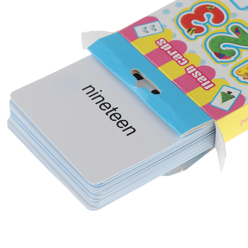 36Pcs Flash Cards Learning English Word Number Baby Literacy Educational Card W