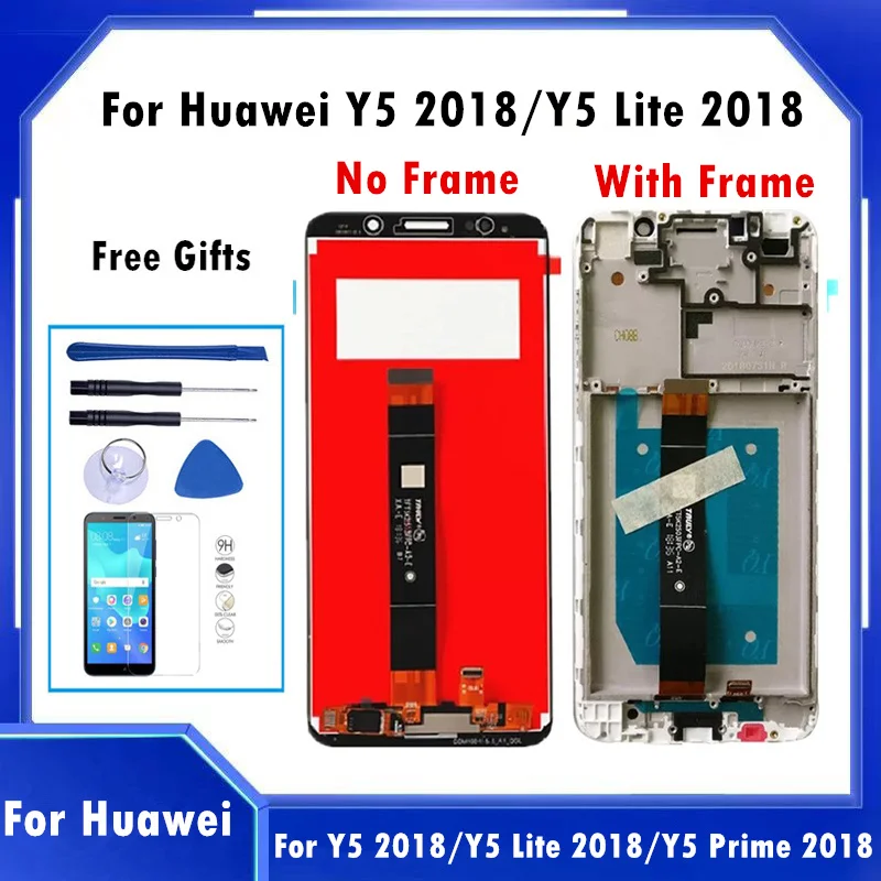 ЖК-дисплей для Huawei Y5 2018 Lite DRA-LX5 Prime сенсорный ЖК-экран с рамкой сменный дигитайзер