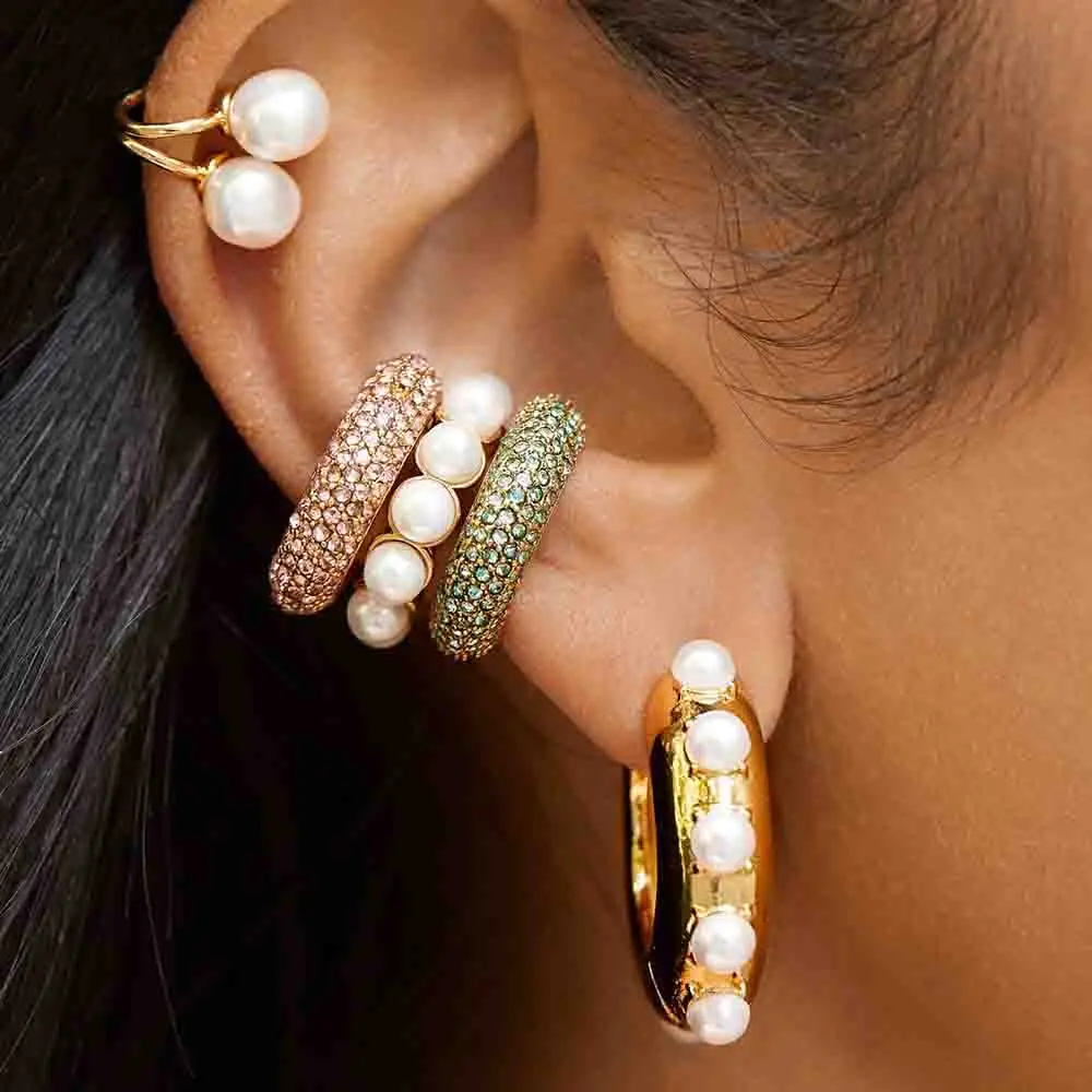 New Fashion Pearl Ear Cuff Small Earrings for Women Trendy Punk Gold Round Huggie Hoop Earrings Crystal Jewelry No Piercing
New Fashion Pearl Ear Cuff Small Earrings for Women Trendy Punk Gold Round Huggie Hoop Earrings Crystal Jewelry No Piercing