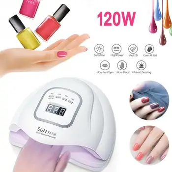 120W Quick-drying Digital Display Manicure Machine Infrared Auto Sensing Gel Nail Dryer UV LED Lamp Sun Light Phototherapy Home
120W Quick-drying Digital Display Manicure Machine Infrared Auto Sensing Gel Nail Dryer UV LED Lamp Sun Light Phototherapy Home