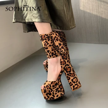 SOPHITINA Platform Sandals Women Chunky High Heeled Open Toe Sexy Leopard Zebra Snakeskin Pattern Lady's Party Dress Shoes PO640
SOPHITINA Platform Sandals Women Chunky High Heeled Open Toe Sexy Leopard Zebra Snakeskin Pattern Lady's Party Dress Shoes PO640