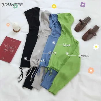 Sweaters Women Chic Hooded Workout Soft Daily Simple Lace-up Korean Teens Outerwear Zipper Trendy Long Sleeve Femme Crop Sweater
Sweaters Women Chic Hooded Workout Soft Daily Simple Lace-up Korean Teens Outerwear Zipper Trendy Long Sleeve Femme Crop Sweater
