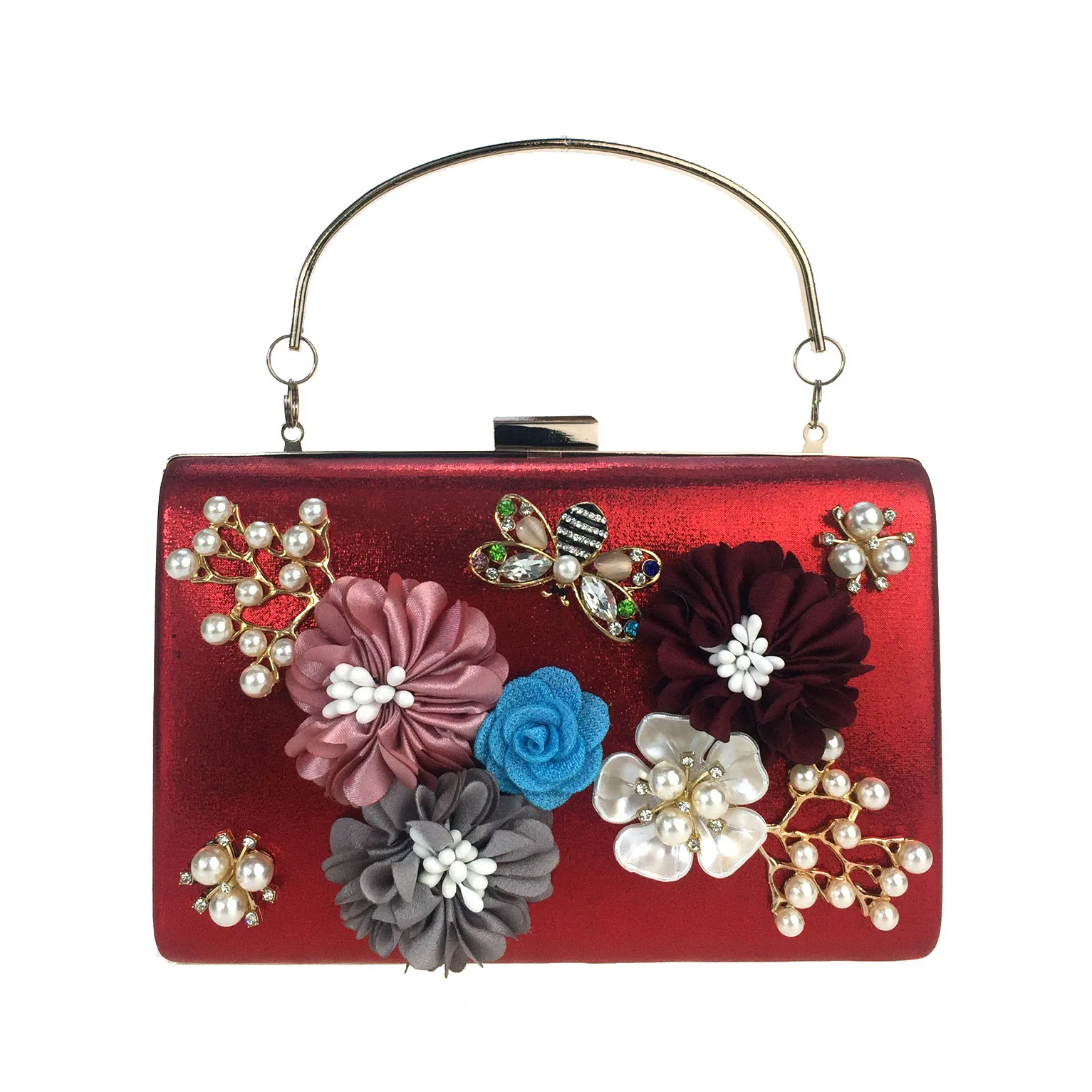 Stereo Flower Evening Bag Small Square Box Pearl Diamond Set Clutch WOMEN'S Bag Evening Bag Carrying Banquet Bag New
Stereo Flower Evening Bag Small Square Box Pearl Diamond Set Clutch WOMEN'S Bag Evening Bag Carrying Banquet Bag New