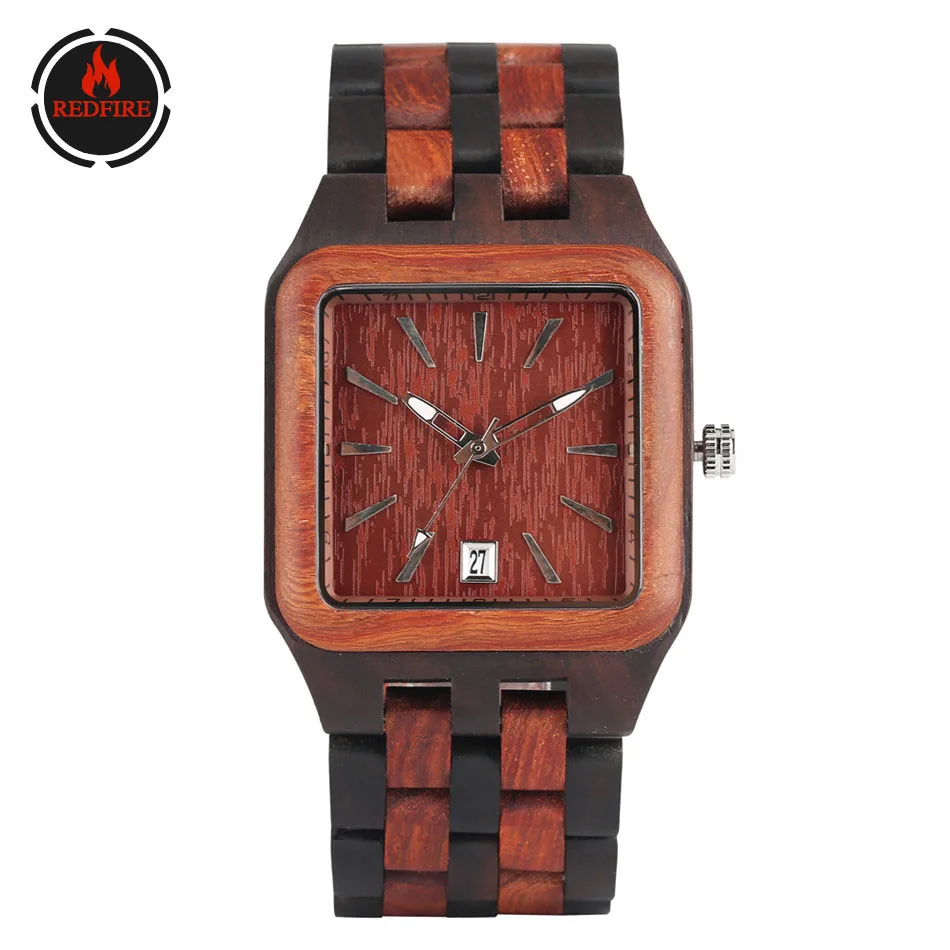 REDFIRE Square Dial Wood Men Watch Auto Date Business Mens Watches Full Wooden Bangle Male Wrist Timepiece Folding Clasp reloj
REDFIRE Square Dial Wood Men Watch Auto Date Business Mens Watches Full Wooden Bangle Male Wrist Timepiece Folding Clasp reloj