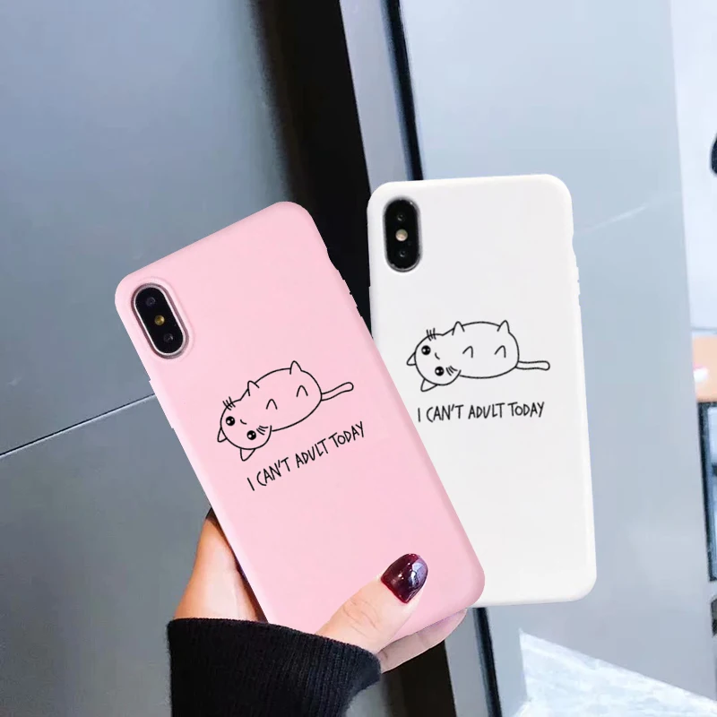 GYKZ чехол для телефона с милым котом iPhone XS MAX XR 11 Pro X 7 8 6 6s Plus белый розовый
